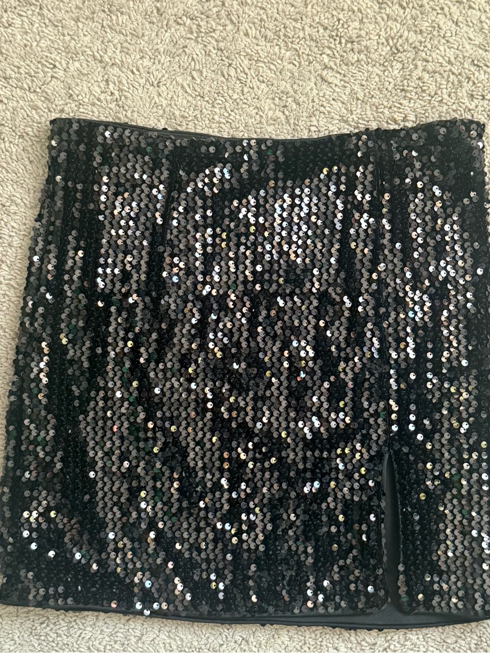 Mystique Boutique Black Sequin Mini Skirt
